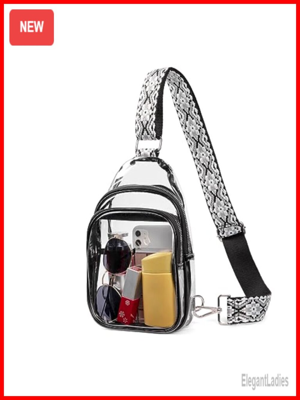 Clear Crossbody Bag Stadium Approved Transparent TPU Sling